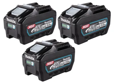 Imagen del producto de Makita 3x BL 4050 F batería 40 V máx. 5,0 Ah / 5000 mAh Li-Ion XGT ( 3x 191L47-8 ) IP64 con indicador de nivel de carga