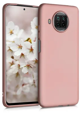 Produktbild von kwmobile Handyhülle für Xiaomi Mi 10T Lite Hülle - Silikon Case metallisch schimmernd - Schutzhülle Cover - Metallic Rosegold