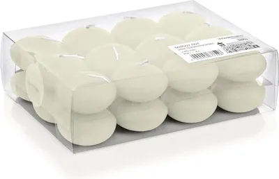 Produktbild von INNA-Glas 24er Set Schwimmende Kerzen Ornella, Elfenbein, Ø 4,5cm, 4h - Teelichter