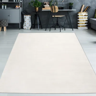 Produktbild von Qualitativ hochwertiger Wohnzimmerteppich in weiß Größe - 160 x 230 cm