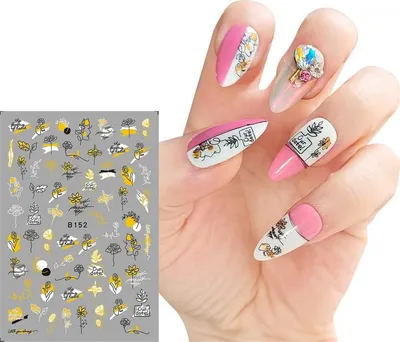 Image de Nail Art Sticker motif FLEURS ROSES