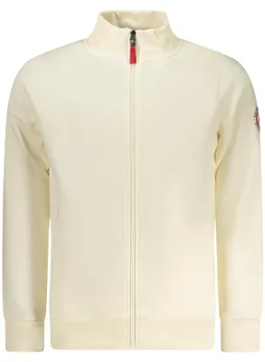 Produktbild von Gefüttertes Herren Sweatshirt mit Reißverschluss und Taschen - Weiß