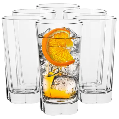 Image de Verres à long drink, verres à cocktail, 300 ml, lot de 6, verres à eau, verres à boire, verres highball, lavables au lave-vaisselle, collection Elin