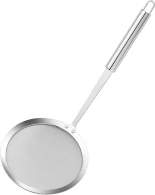 Produktbild von Edelstahlsieb, Seiher mit Griff, verwendet in der Küche, zum Backen, für Lebensmittel, Nudeln, Pasta