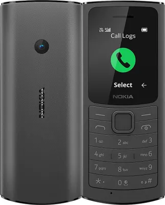 A front and back view of a Nokia mobile phone.