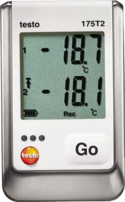 Produktbild von TESTO 175 T2 Temperatur-Datenlogger, Messschreiber, 1 Mio Messwerte, -35 bis +55 °C intern -40 bis + (0572 1752)
