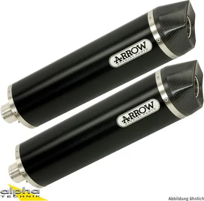 Produktbild von ARROW Auspuff RACE TECH für KTM 990 Adventure 2006-12 / SMT 2009-13 aus Aluminium, schwarz