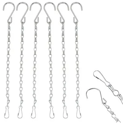 Zdjęcie produktu dla Łańcuchy wiszące do kosza na kwiaty metalowe 50 cm 6 sztuk
