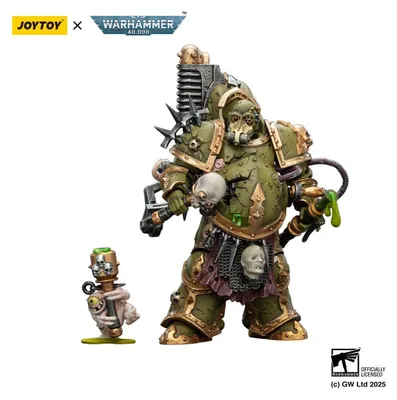 Image de Figurine d'action Warhammer 40,000, Death Guard, "Foul Blight Spawn" avec lance-plague, 12 cm