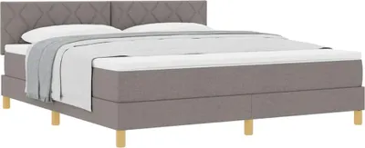 Produktbild von Boxspringbett mit Matratze Taupe 180 x 200 cm Stoff