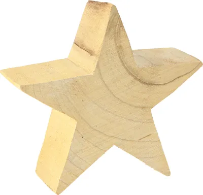 Produktbild von Deko Holzstern Paulownia, 20cm, Weihnachtsdekoration