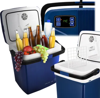 Produktbild von Outtec® Mini Kühlschrank - 32L Nutzinhalt - Kleiner Getränkekühlschrank, Minibar, Tragbare Kühlbox für Camping, Büro, Garten, Picknick, Outdoor