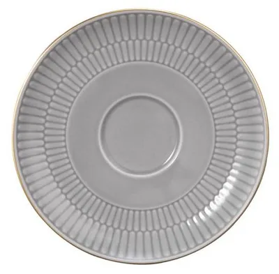 Produktbild von Seltmann Weiden Amina silbergrau/Goldrand Kombi-Untertasse groß 16 cm