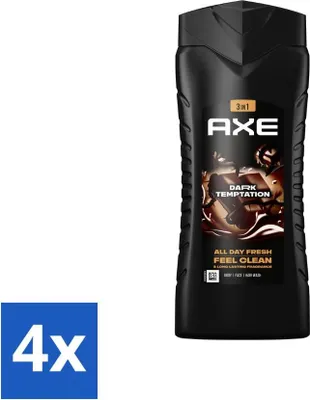 Produktbild von Axe 3-in-1 Duschgel XL Dark Temptation 400 ml - Vorteilspack - 4 Stücke