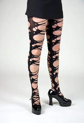 Produktbild von Strumpfhose y durchlöchert, schwarz