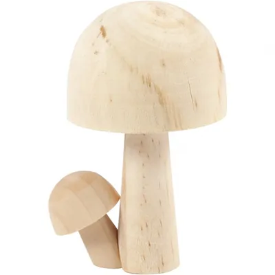 Productafbeelding van Creativ Company Houten paddenstoelen, knutselset voor kinderen, hout, 1 stuk