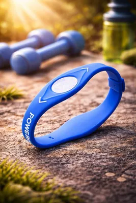 Produktbild von Power Balance Energie Armband – Ionenband für Fitness & Alltag  blau M – 19 cm