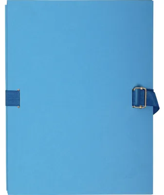 Image de Exacompta 10x Chemise dos extensible rabat papier 24x32cm Bleu clair 223220E