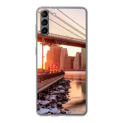 Produktbild von MuchoWow® Handyhülle Schutzhülle Hülle für Samsung Galaxy S21 Plus New York - Brooklyn - Brücke Silikon Softcase Handy Hülle - Handy-Tasche