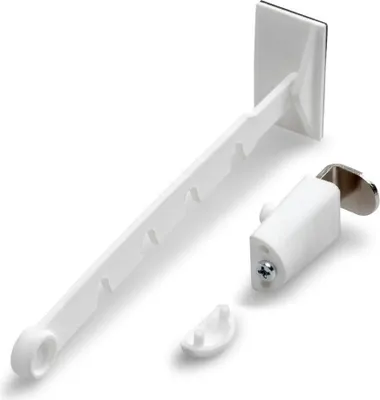 Produktbild von 2 Stück Kipp-Regler für Fenster Fensterfeststeller Fensterstopper mit Klemmträger zur Fixierung von Fenstern - weiß