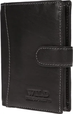 Produktbild von Riegel Geldbörse Portemonnaie Geldbeutel Portmonee Herren Echt Leder Hochformat Schwarz