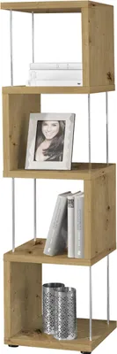 Produktbild von Standregal 4 Ablagefächer ca. 33 x 126 cm Asteiche Nachbildung | 1