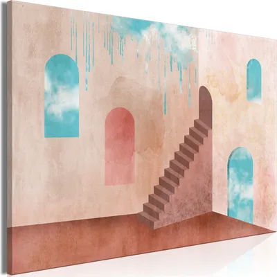 Produktbild von Italienischer Leinwand Leinwandbild - View of the Sky (1 Part) Wide 60x40 cm Städte a-A-0789-b-a