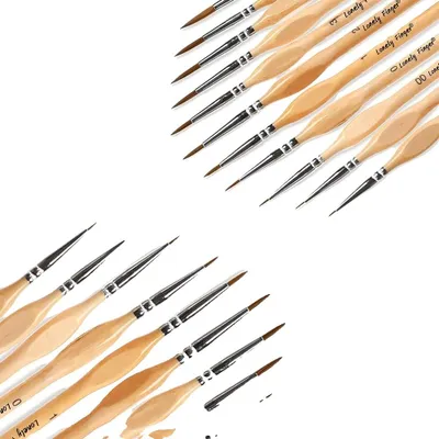 Produktbild von Detailmalpinsel, feine Spitze, vielseitig für Miniaturmalerei, 22Dreieck Holz