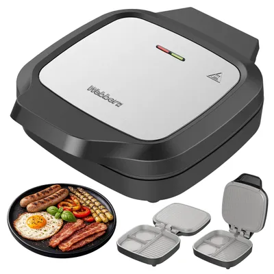 Obrázek produktu pro Multifunkční Grilovací Toaster 1200 W Dual Cook 180, Keramický, Nerez
