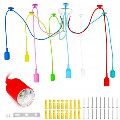 Obrázok produktu pre Pavúčí luster 8-ramenný farebný závesný stropný lampa do obývačky do detskej izby