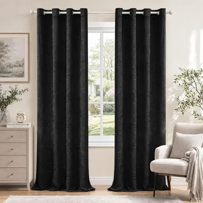 Immagine prodotto di Tende in velluto oscuranti, set da 2 - Tende opache con passanti - Ideali per soggiorno e camera da letto