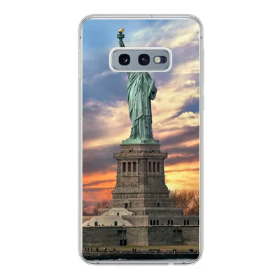 Produktbild von MuchoWow® Handyhülle Schutzhülle Hülle für Samsung Galaxy S10e Freiheitsstatue in New York bei Sonnenuntergang Silikon Softcase Handy Hülle - Handy