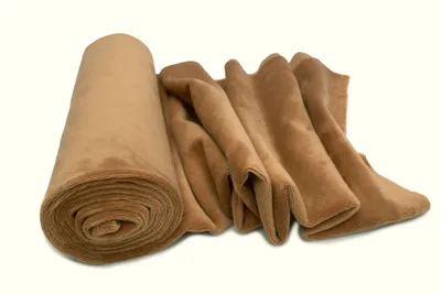 Zdjęcie produktu dla Dzianina Minky o gładkim wzorze, kolor toffi, 50 x 160 cm