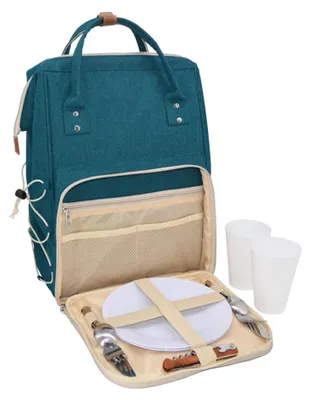 Produktbild von Les Jardins de la Comtesse – Picknickrucksack für 2 Personen, Modell "Escapade", Farbe: Dunkelblau