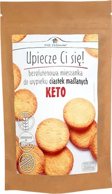 Zdjęcie produktu dla MIESZANKA DO WYPIEKU CIASTEK MAŚLANYCH BEZ DODATKU CUKRÓW BEZGLUTENOWA KETO 365 g - PIĘĆ PRZEMIAN