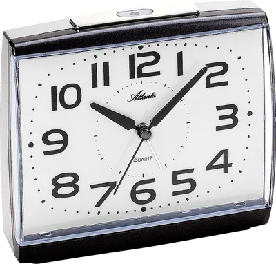 Produktbild von Atlanta 1919/4 Wecker Quarz analog anthrazit leise ohne Ticken mit Licht Snooze