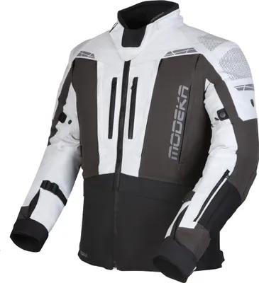 Produktbild von Modeka Hydron wasserdichte Motorrad Textiljacke, hellgrau/dunkelgrau/schwarz, L