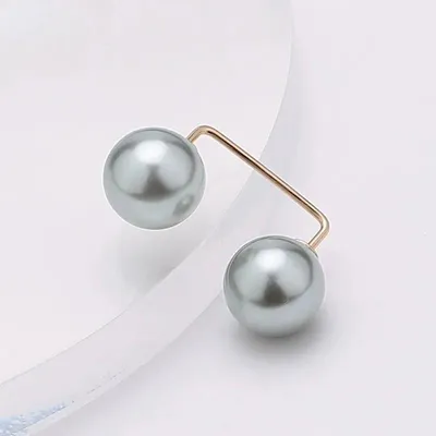 Immagine prodotto di Spille di sicurezza con perline decorative - Spille da bavero antiscivolo - Accessori per modellare la vita e correggere lo scollo - Fermagli per sciarpe - Accessori per cucito fai-da-te - Set da 10 pezzi, colore grigio