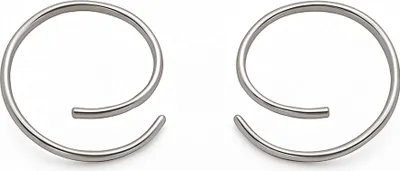 Produktbild von 316L Chirurgenstahl Spiral-Ohrringe Durchzieher Ohrstecker 11mm