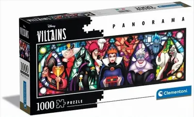 Produktbild von Clementoni 39516 - Disney Villains - 1000 Teile Puzzle - Panorama Collection