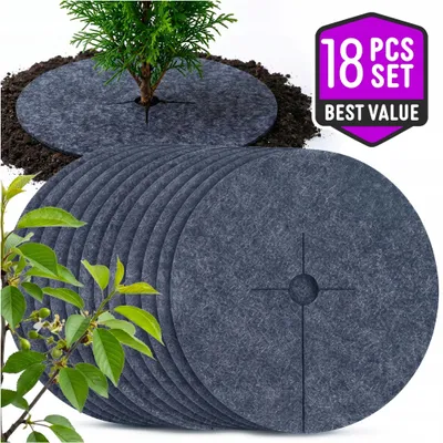 Obrázek produktu pro Ochranný Disk Pro Přikrytí 17 Cm, Filcový Kruh Proti Pleveli, Sada 18 Ks