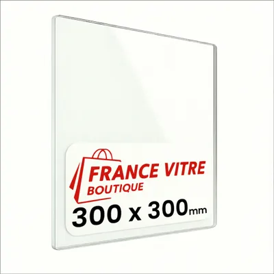 Produktbild von FIREPLACE - modell : santa-fe - 300 x 300 x 4 mm - Kaminglas - Ofenglas - Ersatz-Kaminscheibe - feuerfestes Glas - France Vitre