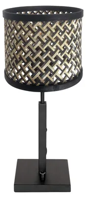 Zdjęcie produktu dla Lampa stołowa - czarny - Stang - metal tkanina - Ø 20cm - E27 - 3707ZW - Steinhauer
