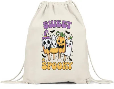 Produktbild von Sweet & Spooky Turnbeutel Halloween Geschenkidee Süßigkeiten Kürbis Geister