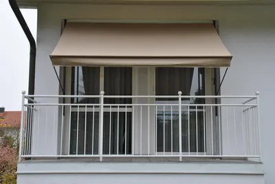 Produktbild von Angerer Klemmmarkise taupe 350 cm Balkonmarkise Markise Balkon