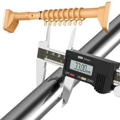 Obrázek produktu pro Teleskopická záclonová tyč bez vrtání, žlutá, délka 40-55 cm