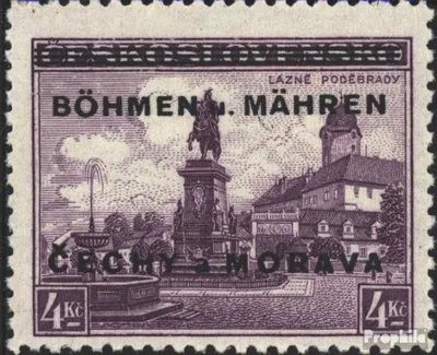 Produktbild von Briefmarken Böhmen und Mähren 1939 Mi 17 Stempel nicht prüfbar gestempelt Aufdruckausgabe