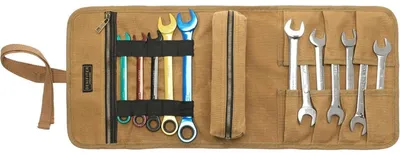 Zdjęcie produktu dla Organizer do narzędzi wykonany z impregnowanego płótna żaglowego, kolor khaki, wymiary 60x26 cm