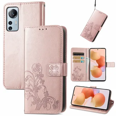 Immagine prodotto di Custodia protettiva per smartphone Xiaomi 12 Lite, con portacarte, colore: rosa oro