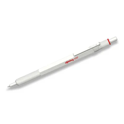 Zdjęcie produktu dla rotring 2183890 rotring chowany biros 600, metaliczny biały perłowy
